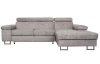Rohová sedacia súprava Kasper, svetlo šedá vintage látka, pravý roh