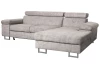 Rohová sedacia súprava Kasper, svetlo šedá vintage látka, pravý roh