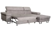 Rohová sedacia súprava Kasper, svetlo šedá vintage látka, pravý roh