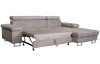 Rohová sedacia súprava Kasper, svetlo šedá vintage látka, pravý roh