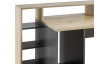 PC stôl s osvetlením Highscore 4, šedý/dub artisan