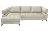 Rohová sedacia súprava Paris, krémová látka, ľavý roh