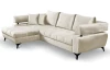 Rohová sedacia súprava Paris, krémová látka, ľavý roh