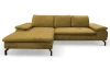 Rohová  sedacia súprava Vespa, horčicová žltá látka, ľavý roh