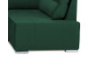Rohová sedačka na trvalé spanie Island, tmavo zelená látka, pravý roh