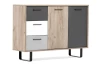 Komoda so zásuvkami Orlandos, dub/sivá/biela