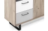 Komoda so zásuvkami Orlandos, dub/sivá/biela