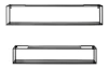Set 2 ks nástenný regál Leicester 85 cm/75 cm