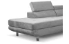 Rohová sedacia súprava Lotos, svetlo šedá látka, ľavý roh