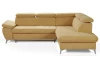 Rohová sedacia súprava Gisele, žltá látka, pravý roh