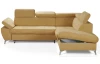 Rohová sedacia súprava Gisele, žltá látka, pravý roh