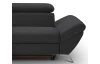 Rohová sedacia súprava Estelle, čierna látka,ľavý roh