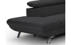 Rohová sedacia súprava Estelle, čierna látka,ľavý roh