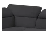 Rohová sedacia súprava Estelle, čierna látka,ľavý roh