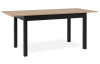 Rozkladací jedálenský stôl Coburg 137x80 cm, čierny/dub artisan