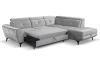 Rohová sedacia súprava Sergio, svetlo šedá látka, pravý roh