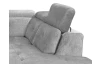 Rohová sedacia súprava Sergio, svetlo šedá látka, pravý roh