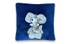 Detský plyšový vankúš 3D slon 25x25 cm, modrý
