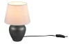 Stolová lampa Abby, nikel/biela látka