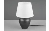 Stolová lampa Abby, nikel/biela látka