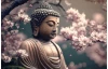 Obraz na plátne Budha pod sakurou, 116x76 cm
