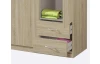 Šatníková skriňa Case, 91 cm, dub sonoma