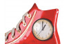 Nástenný vešiak s hodinami Ricky 89405, červený
