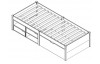 Úložná posteľ Farum 90x200 cm, bielenie borovica