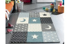 Detský koberec Diamond Kids 120x170 cm, tyrkysový, hviezdy a mesiac
