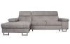 Rohová sedacia súprava Kasper, svetlo šedá vintage látka, ľavý roh