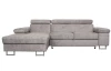 Rohová sedacia súprava Kasper, svetlo šedá vintage látka, ľavý roh