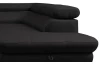 Rohová sedacia súprava Fabio, čierna látka, pravý roh