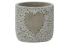 Kvetináč motiv srdce 13 cm, cement