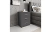 Nočný stolík s 3 zásuvkami Pepe, šedý grafit