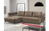 Rohová sedacia súprava Paris, svetlo hnedá látka, ľavý roh
