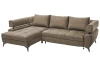 Rohová sedacia súprava Paris, svetlo hnedá látka, ľavý roh