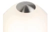 Stolná LED lampa Queen 24 cm, matný nikel/biele sklo
