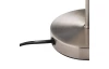 Stolná LED lampa Queen 24 cm, matný nikel/biele sklo