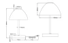 Stolná LED lampa Queen 24 cm, matný nikel/biele sklo