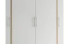 Šatníková skriňa Valencia, 206 cm, dub artisan/biela