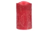 LED sviečka 12 cm, červená, s voskom