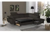 Rohová sedacia súprava Gisele, tmavo hnedá espresso látka, pravý roh