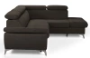 Rohová sedacia súprava Gisele, tmavo hnedá espresso látka, pravý roh