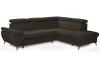 Rohová sedacia súprava Gisele, tmavo hnedá espresso látka, pravý roh