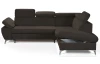 Rohová sedacia súprava Gisele, tmavo hnedá espresso látka, pravý roh