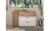Komoda se zásuvkami Daria, 125 cm, dub/biela