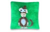 Detský plyšový vankúš 3D opice 25x25 cm, zelený