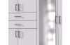 Šatníková skriňa so zrkadlami Düsseldorf, 270 cm, biela