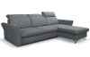 Rohová sedacia súprava Star, stredne šedá látka