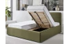 Posteľ Domango 140x200 cm, olivovo zelená látka